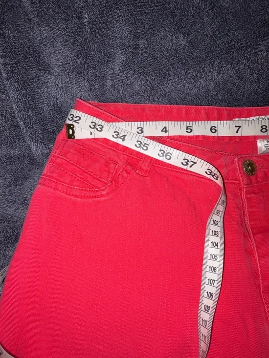 Versona Bright Red Straight Leg Women's Jeans - Picture 5 of 5